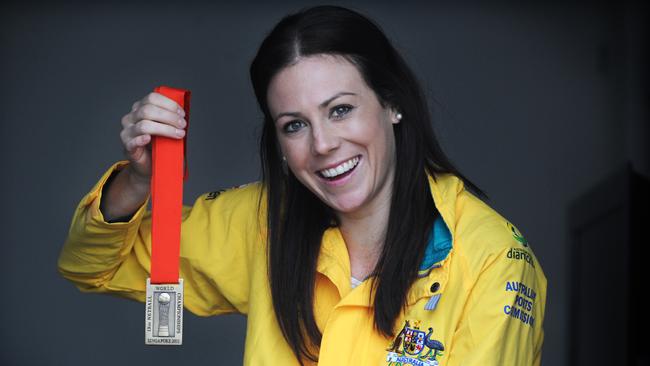 Natalie von Bertouch after captaining the Australian Diamonds to the world netball championship in Singapore in 2011. She is one of six new additions to the