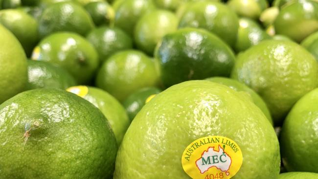 Far North limes, grown on MEC Quality Caamano Fruits property near Mareeba, are typical of local produce on offer at Far North markets. PIC: Sarah Nicholson