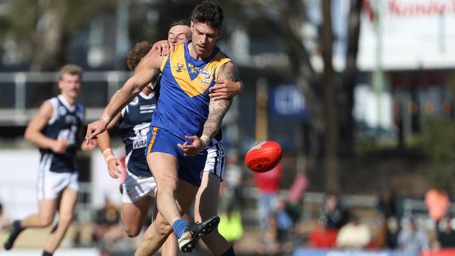 WRFL grand final: Deer Park v Hoppers Crossing. Deer Park's Chris Stewart. Picture: LOCAL LEGENDS PHOTOGRAPHY