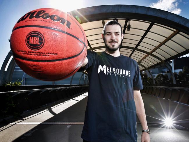 Basketballer Chris Goulding after announcng he had re signed with Melbourne United for a further 2 years. Pic: Michael Klein