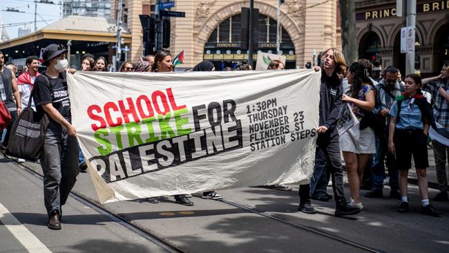 ‘Mask the ignorance’: Sky News host slams Melbourne’s student-led pro-Palestine protest