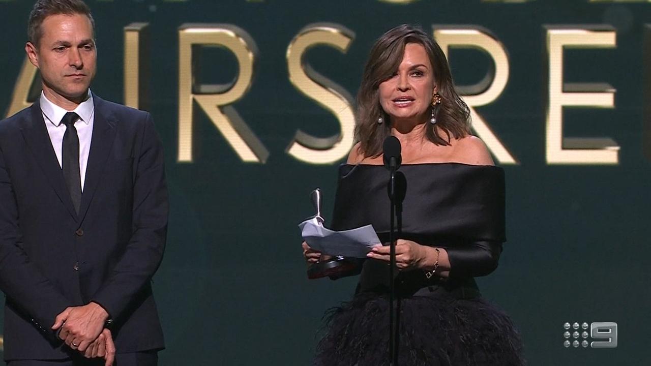 Lisa Wilkinson delivering her Logies speech. Picture: Channel 9