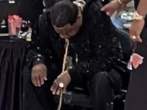 Tracy Morgan was seen vomiting at a basketball game.