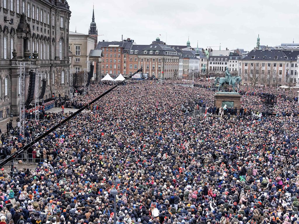 Huge crowds turned out to show their support. Picture: Claus Bech/Ritzau Scanpix/AFP