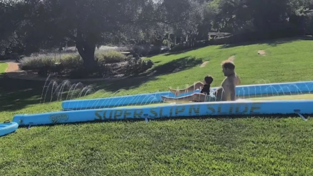 The family often make the most of their large garden, and Prince Harry previously took Archie on a slip n slide.
