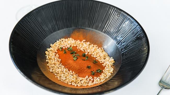 Aqua Dining’s baked onion, tomato and smoked cheddar. Picture: Supplied