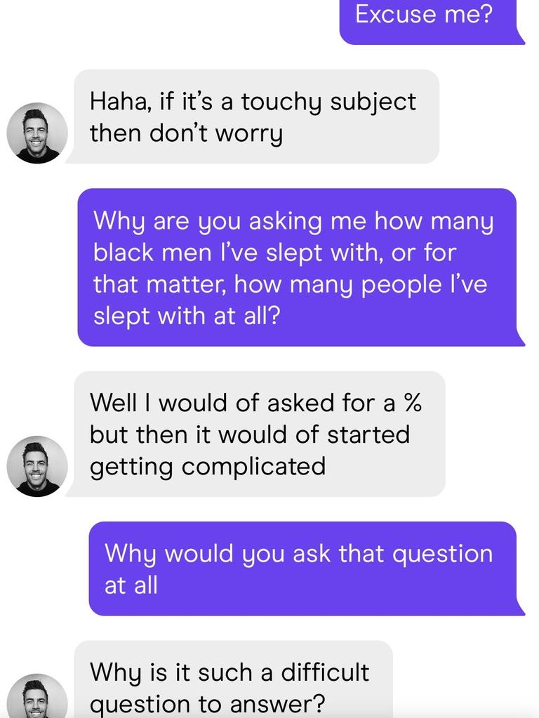 Yumi styles confronts man over messages on tinder