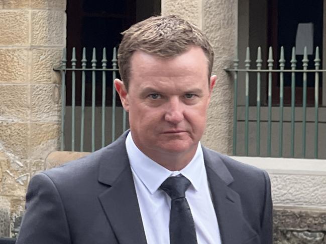 Wollongong High School of the Performing Arts Phil Saunders leaving Wollongong Courthouse on Monday October 10, 2022. Saunders is charged with indecent assault of a student, gambling with a student among other things. Pleaded not guilty in in the middle of a hearing. Picture: ARVELA