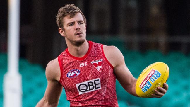 Luke Parker was instrumental for Sydney in its narrow win over North Melbourne. Picture: James Gourley/Getty Images.