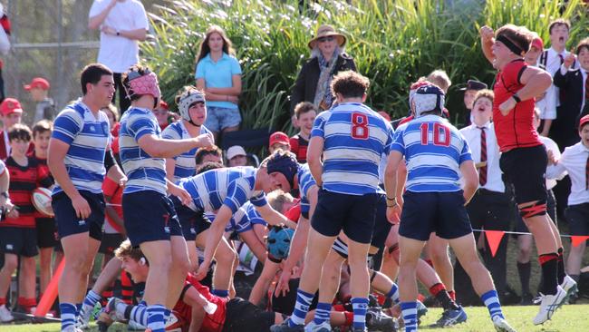 GPS First XV rugby action. Photo: Megan Condon.