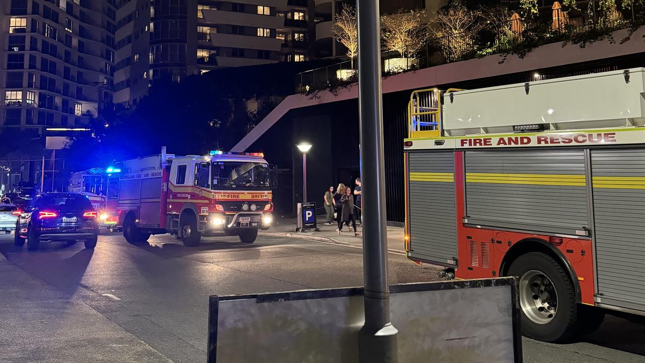 A luxury building in Brisbane's inner city was evacuated on Wednesday night