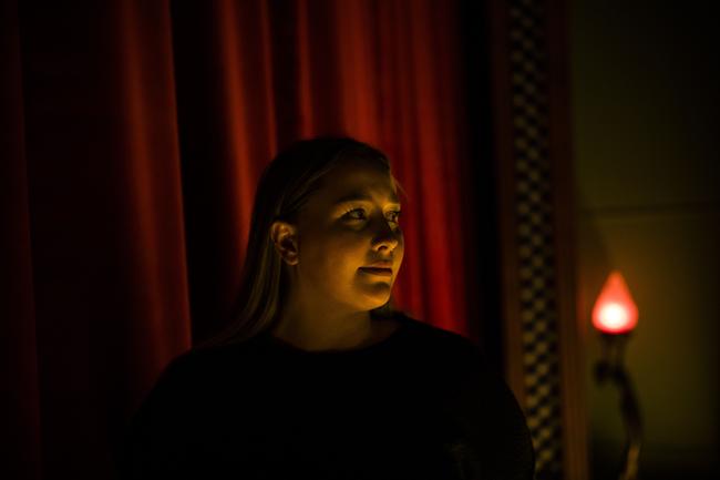 Jade Griffiths, 24, owner of Narooma Kinema, a classic art deco cinema in Narooma, NSW. Picture by Sean Davey.