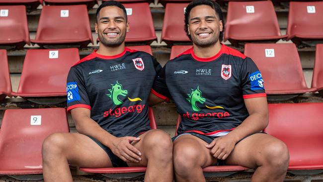 St George Illawarra will split twins Mat and Max Feagai. Picture: Dragons Digital