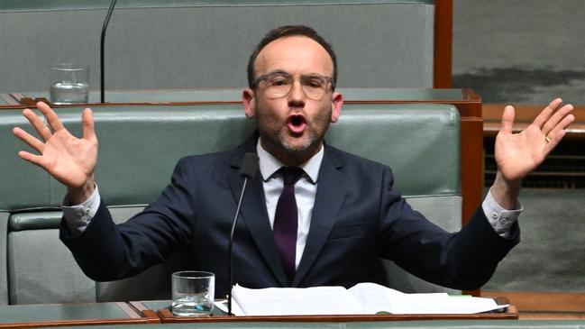 Greens leader Adam Bandt in federal parliament. Picture: AAP Image