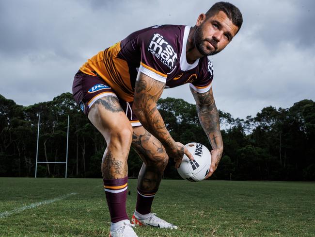 Broncos skipper Adam Reynolds pictured ahead of the 2024 NRL season. Picture Lachie Millard