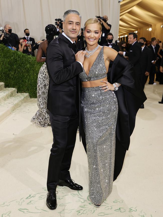 NEW YORK, NEW YORK - SEPTEMBER 13: Taika Waititi and Rita Ora attend The 2021 Met Gala Celebrating In America: A Lexicon Of Fashion at Metropolitan Museum of Art on September 13, 2021 in New York City. (Photo by Mike Coppola/Getty Images)