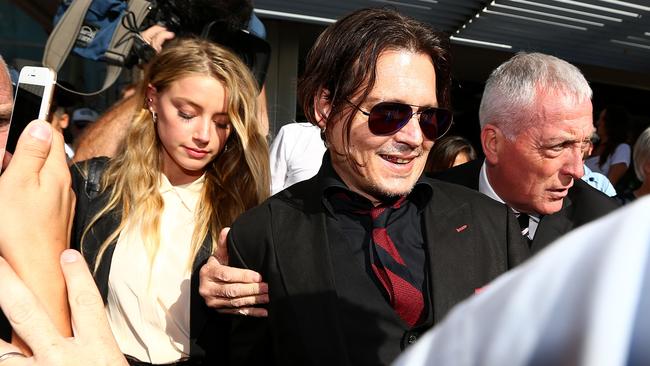 Johnny Depp and Amber Heard appeared in Southport Magistrates Court in 2016. Picture: Adam Head.