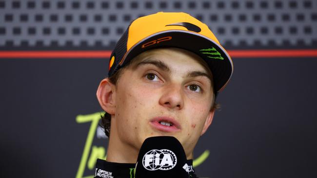 Oscar Piastri answers questions after a disastrous Imola Grand Prix.