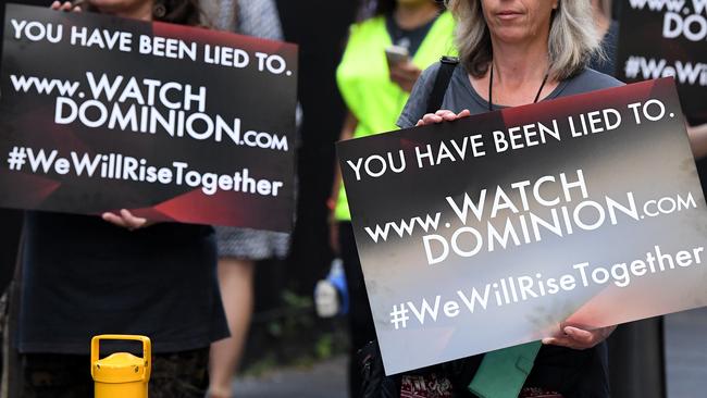 Animal rights protesters marched through Sydney on Monday. Picture: AAP/Joel Carrett