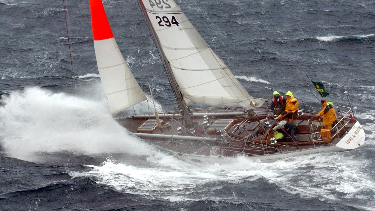 Love &amp; War in Bass Strait during a previous Sydney to Hobart race.