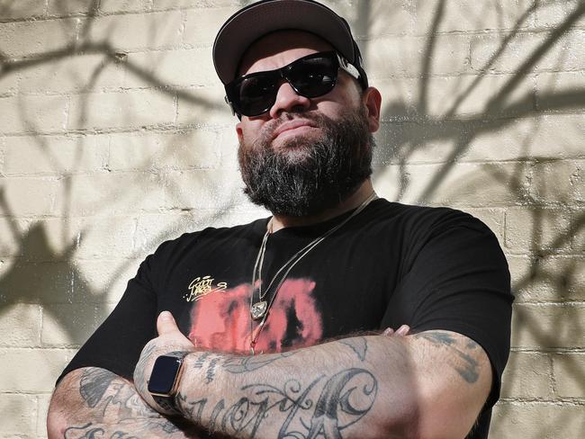 EMBARGO  AUG 18 2020 :  Pictured in Annandale in Sydney is the Australian rapper, activist, actor and screen writer,  Briggs,  who is releasing a new solo project next week.Picture: Richard Dobson