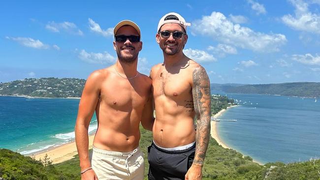 Jesse Baird (left) and his new partner Luke Davies (right) were allegedly murdered last month. Picture: Instagram