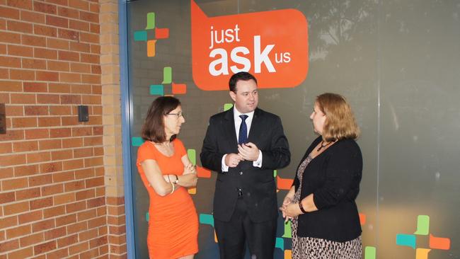 Penrith state Liberal MP Stuart Ayres and Family Planning NSW CEO Ann Brassil at its Penrith clinic. The organisation operates five clinics in the state.