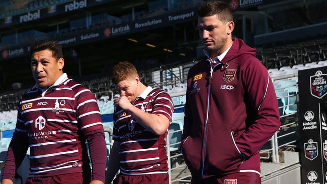 Matt Gillett (right) has been ruled out of the State of Origin series decider. Picture: Adam Head