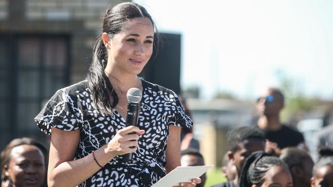 The Duchess of Sussex in the township of Nyanga in Cape Town in 2019.