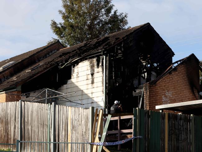 The scene the following morning in Macquarie Fields. Picture: NCA NewsWire / Damian Shaw