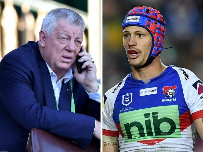 Phil Gould and Kalyn Ponga. Photo: Getty and NRL Photos.