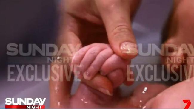 A screen grab Sunday Night’s segment with Barnaby Joyce and Vikki Campion. Picture: Channel 7
