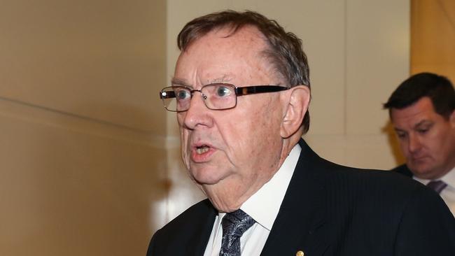 Harold Mitchell arrives for the Crown Resorts AGM. Picture: AAP