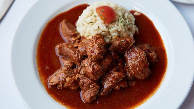 Veal goulash from Corner 75 Hungarian Restaurant Randwick