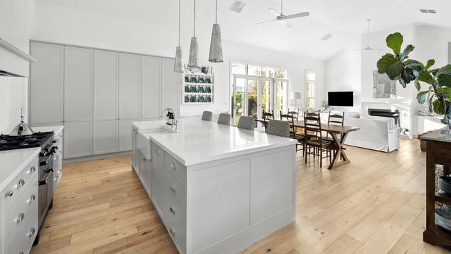 High ceilings add to the sense of space in the main living area.