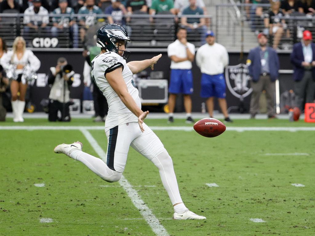 Punter Arryn Siposs is one of the few Eagles who are not rolling right now