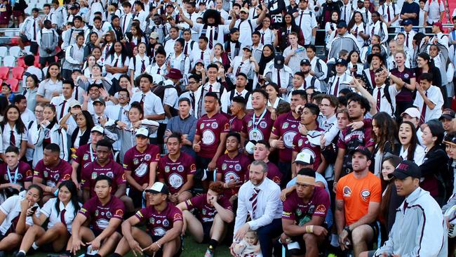 Marsden State High School rugby league supporters.