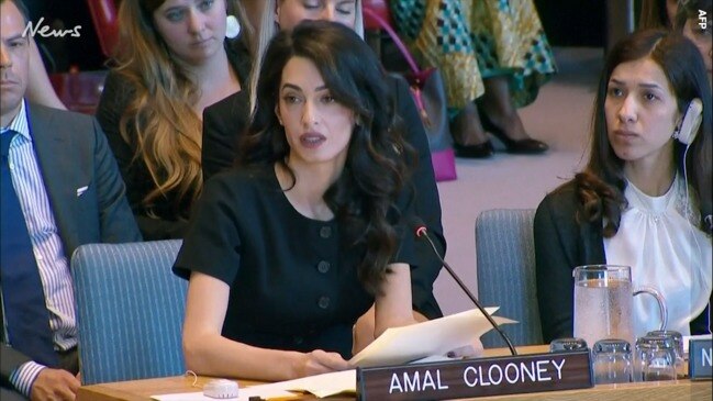 Amal Clooney urges UN to look into IS sexual violence