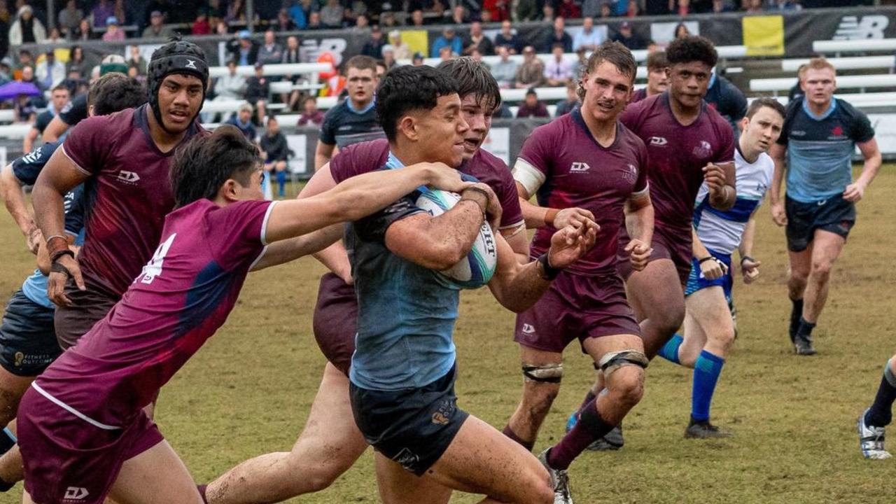 Action in the match between the top rugby Academy players last year. Pic: Rchard Li