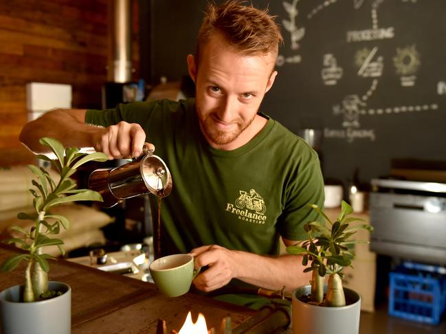 Ryan Toleman is sharing his top coffee tips and tricks for self isolation.Picture: Evan Morgan