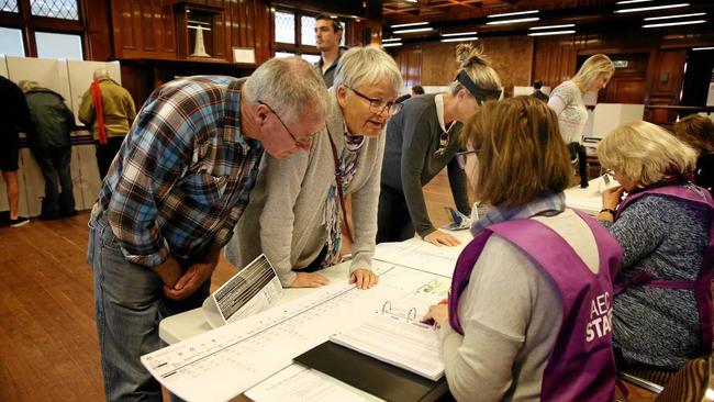 BRING YOUR ID: Should Australians be required to show identification when they vote in elections? Picture: AAP/Richard Wainwright