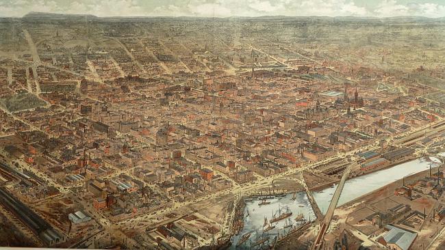 An 1882 print of Melbourne.