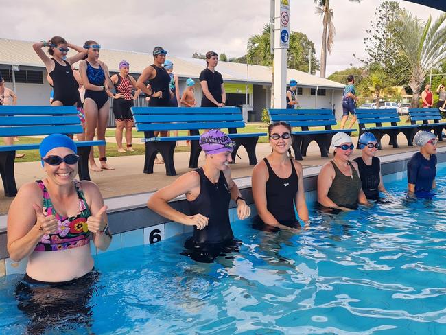 Swimmers embracing the pool for Mackay Triathlon Club. Picture: Mackay Triathlon Club Facebook