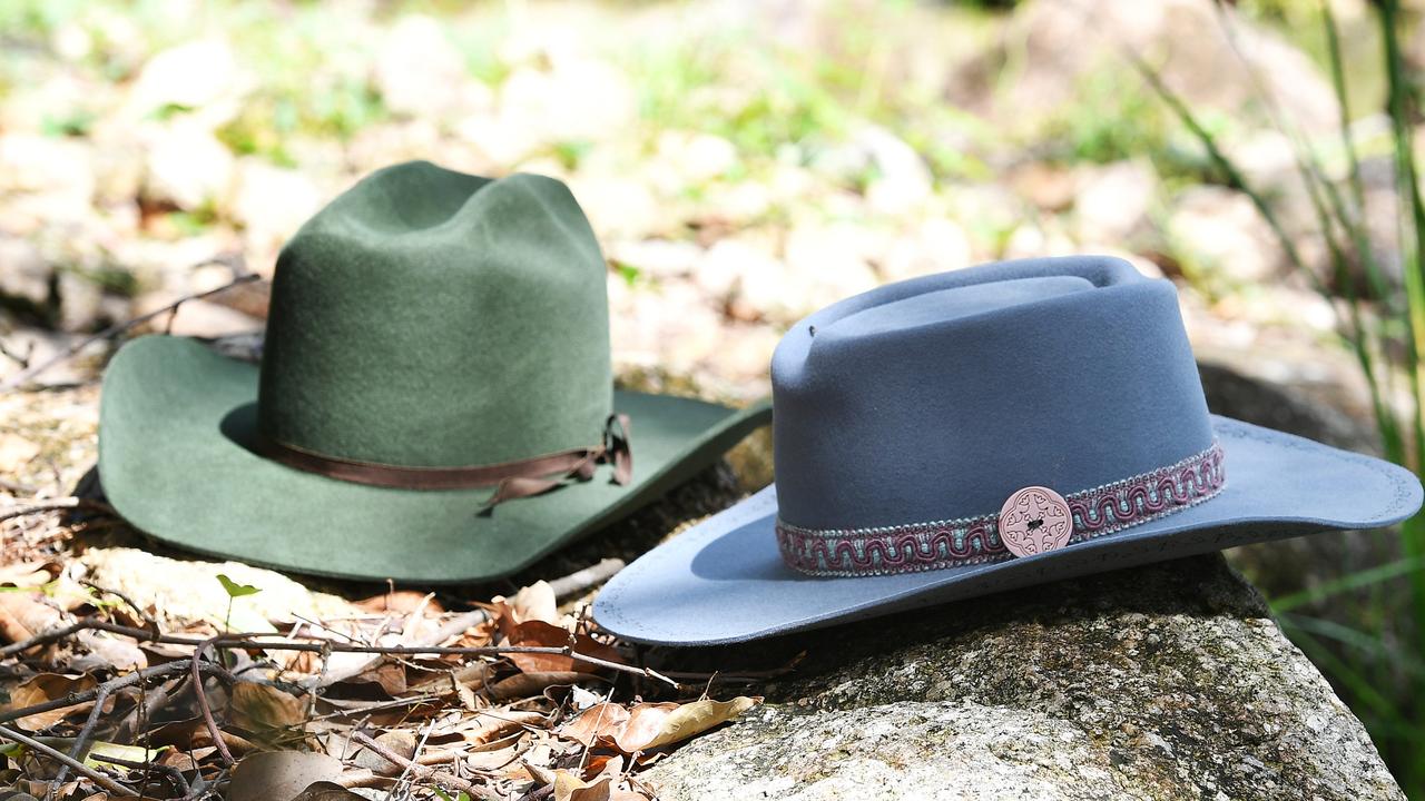 Two rabbit felt hats currently available at Big Boi Hat Company. Picture: Shae Beplate.