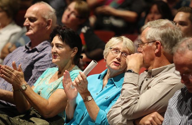 Concerned residents at a community forum at Camden Civic Centre. Picture: Carmela Roche