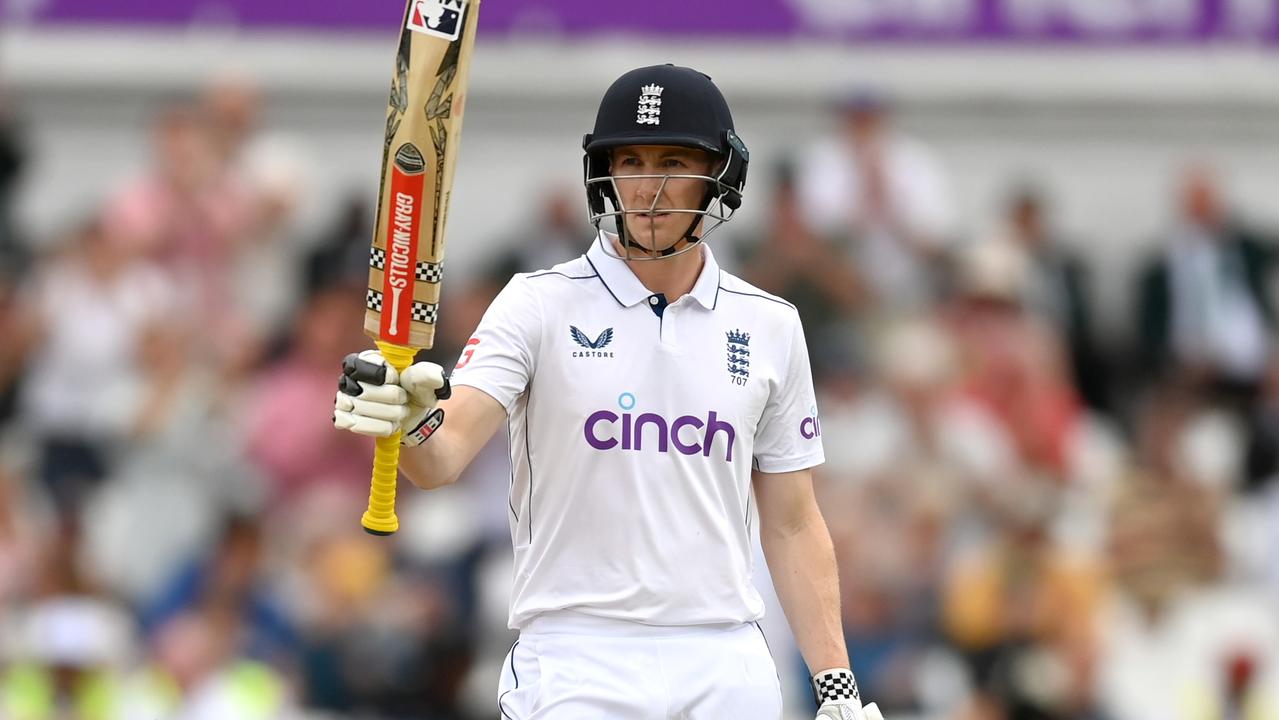 Harry Brook of England. Photo by Gareth Copley/Getty Images