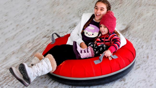 The ice toboggan run at Hunter Valley Gardens.