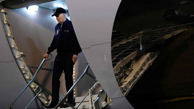 President Joe Biden before going into isolation for Covid-19. Picture: AFP