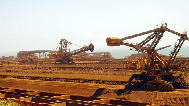 Iron ore miners performed strongly after prices for the commodity on the December contract in Singapore climbed past $US130 a tonne. Picture: AFP / Amy Coopes.