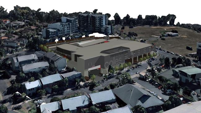 Artist impression of the new Coles shopping centre proposed for Varsity Lakes.